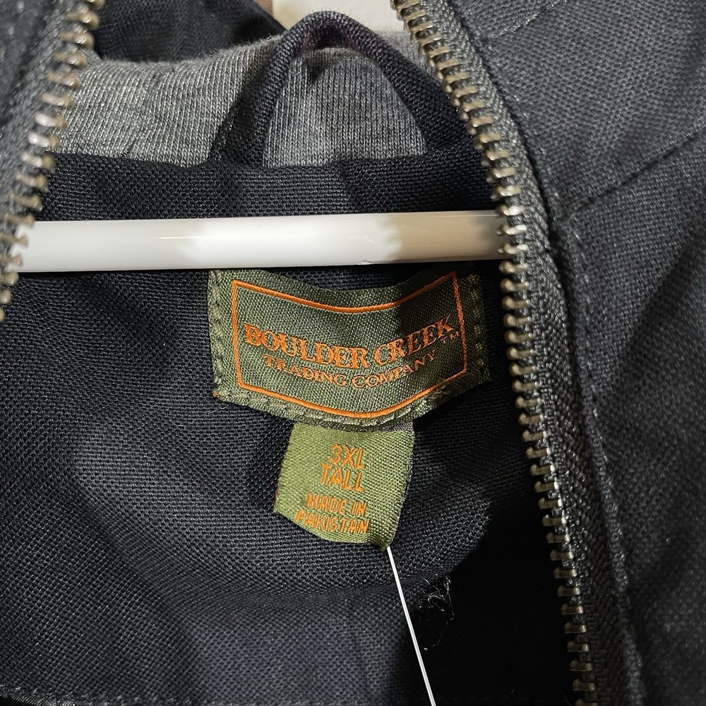 Boulder Creek Trading‎ Company Black Canvas Hooded Jacket - Picture 7 of 8
